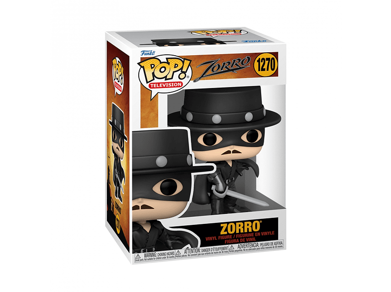 Figura - Funko Pop! Zorro, 10 cm, Vinilo, Multicolor