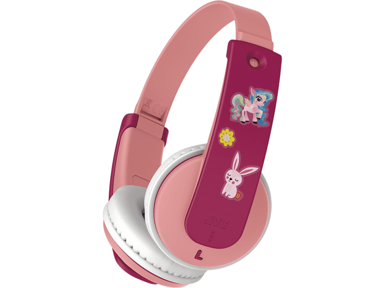 Auriculares inalámbricos - JVC HA-KD10W-PE, De diadema, Bluetooth 5.0, Para niños, Rosa