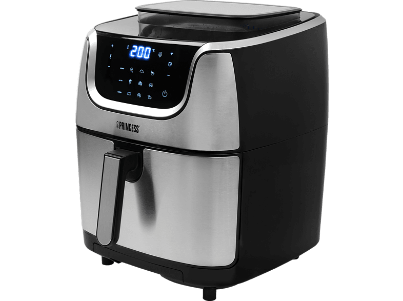Freidora de aire - Princess 01.183318.01.750, 1700 W, 6.5 L, Pantalla digital, Con programas, Plata
