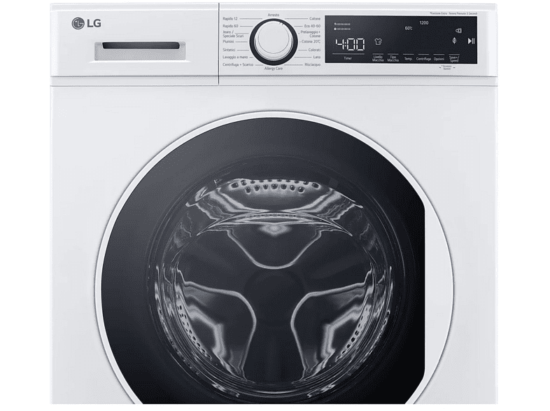 Lavadora carga frontal - LG F2WT2008S3W, 8 kg, 1200 rpm, 50 kWh, 14 programas, LED, 71 dB, Blanco