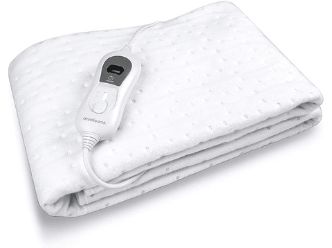 Calientacamas - Medisana HU 666, 60 W, 3 niveles de temperatura, Termostato, Textiles Oeko®, Blanco