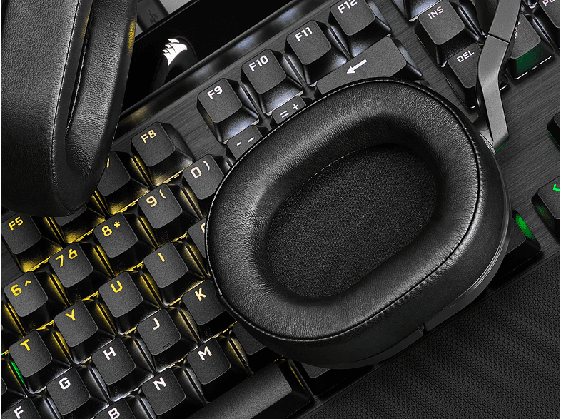 Auriculares gaming - Corsair HS55 Wireless, Bluetooth, Micrófono Omnidireccional, Carbón