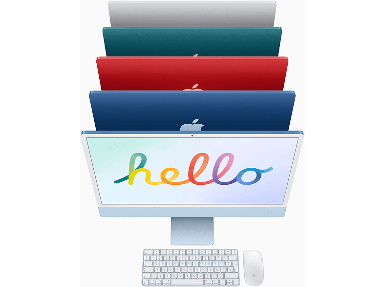 Apple iMac MGTF3Y/A, 24 Retina 4K, Apple M1, 256 GB SSD, GPU de 7 núcleos, MacOS, Plata