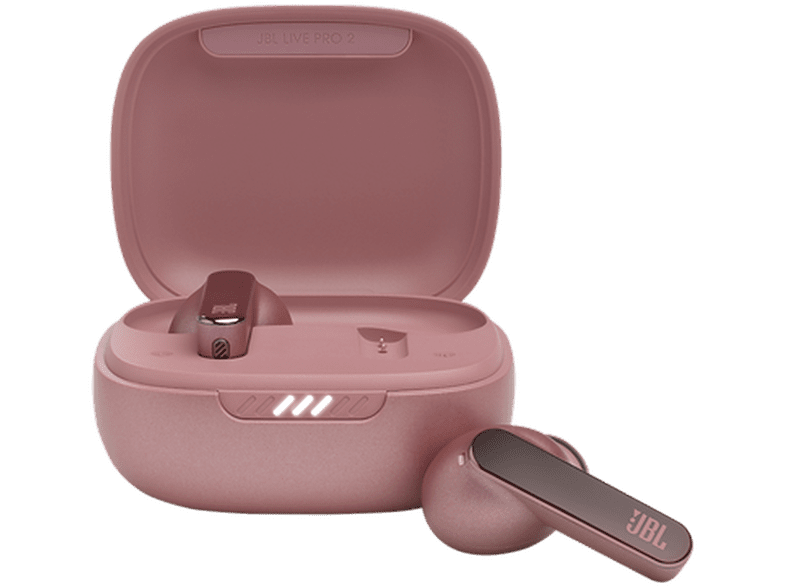 Auriculares True Wireless - JBL Live Pro 2, De botón, BT 5.2, Hasta 40 horas, IPX5, Rosa + Estuche de carga
