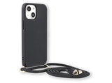 Funda + cordón para móvil - ISY ISC-3823 , Apple, iPhone 14, Negro