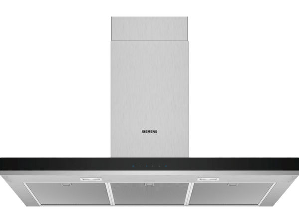 Campana - Siemens LC96BHM50, Decorativa, 580 m³/h, 4 potencias, 90 cm, Inox
