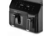 Freidora de aire - Ufesa Storm, 2700 W, Doble cubeta 5.5L + 3.5L, 8 Programas, Negro