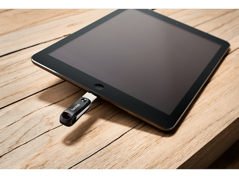 Memoria USB 256 GB - SanDisk iXpand Flash Drive Go, Para iPhone y iPad, USB 3.0, OTG, Windows y Mac, Negro