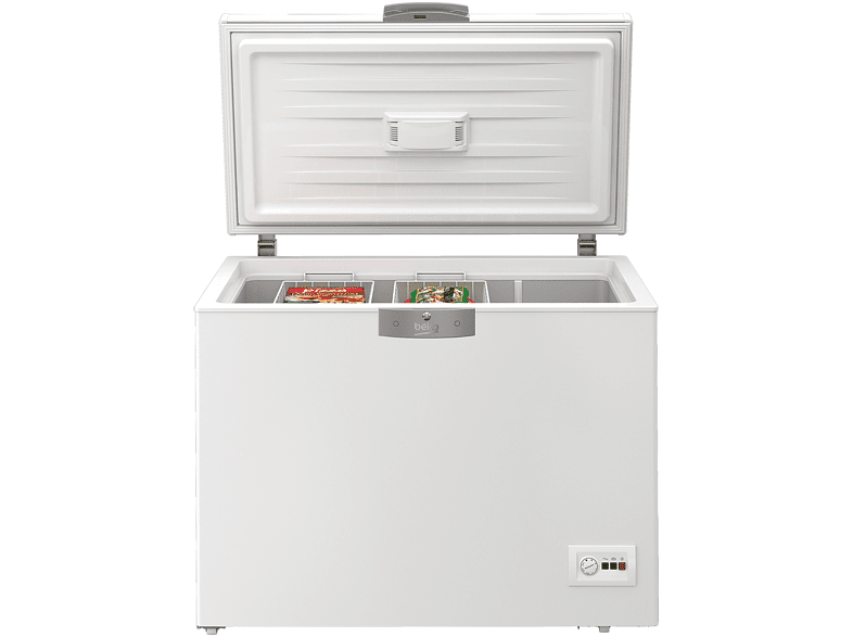 Congelador horizontal - Beko HSA32530N, 298 l, Cíclico, 86 cm, Blanco
