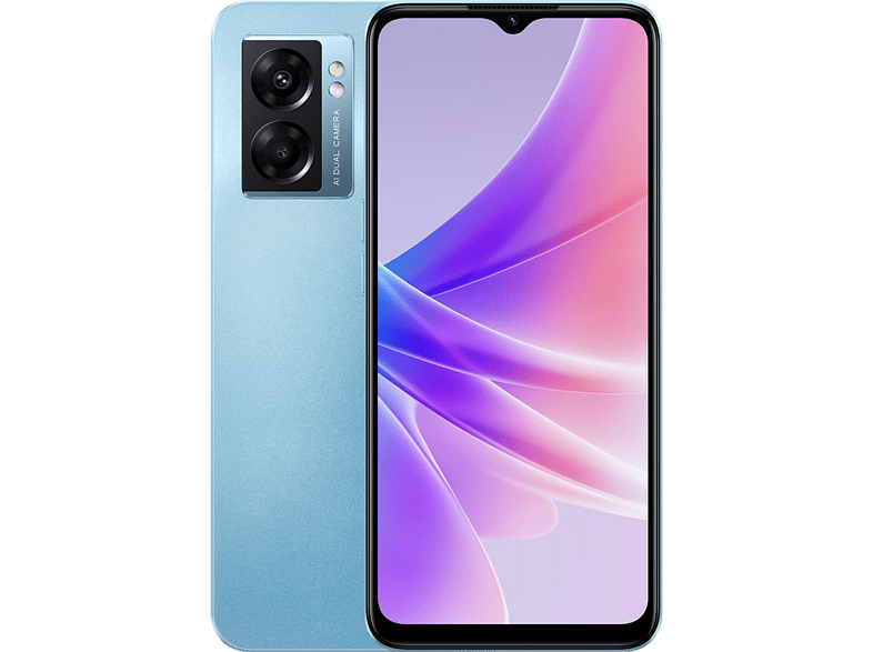 Móvil - OPPO A77 5G, Ocean Blue, 128 GB, 6GB RAM, 6.56 HD+, MediaTek Dimensity 810 5G, 5000 mAh, Android 12