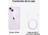 Apple iPhone 14 Plus, Púpura, 512GB, 5G, 6.7  Pantalla Super Retina XDR, Chip A15 Bionic, iOS