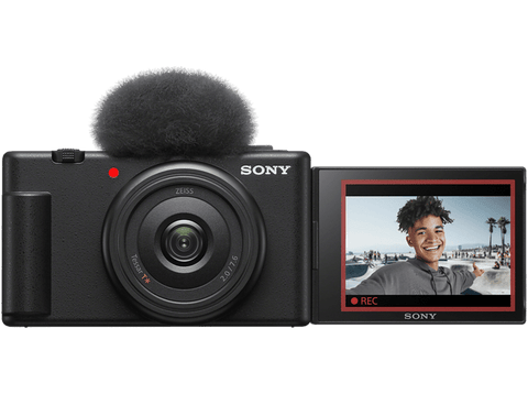 Cámara - Sony Vlog ZV-1F,  Digital, Pantalla multiángulo, Vídeo 4K, Cámara lenta, Micro, Funciones Vlog, Wifi, Bluetooth, Negra
