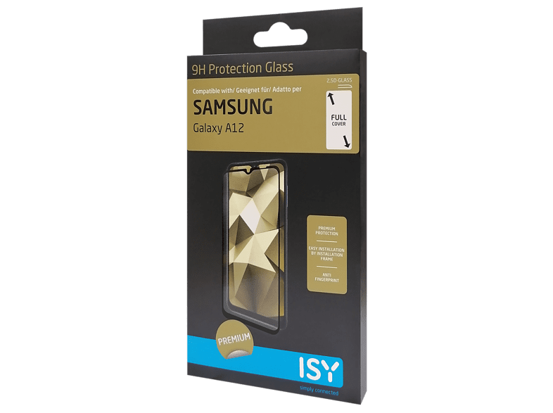 Protector pantalla - ISY IPG-5116-2.5D, Para Samsung Galaxy A12, 6.5, Vidrio templado, Transparente
