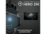Ratón Gaming - Logitech G502 Hero, Puerto USB, Pesas opcionales, Respuesta 1000 Hz, Negro