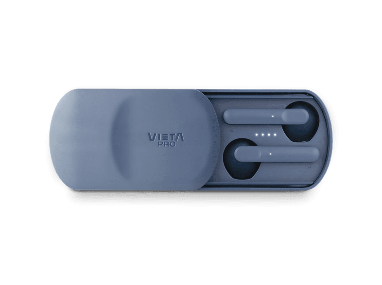 Auriculares inalámbricos - Vieta True Wireless Done 3, BT 5.0, Voice Assistant, 20 h, Azul+Estuche de carga