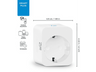 Enchufe inteligente - WIZ Smart Plug, Wifi, Convierte dispositivos inteligentes, App, Blanco