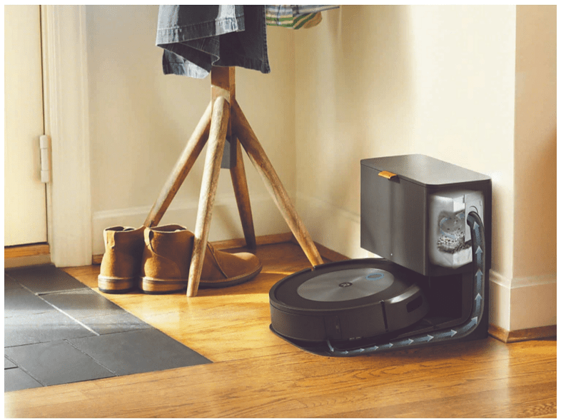 Robot aspirador - ‎IRobot Roomba j7+, 0.4 l, Autovaciado, Mapeo inteligente, Funciona con Alexa, Negro