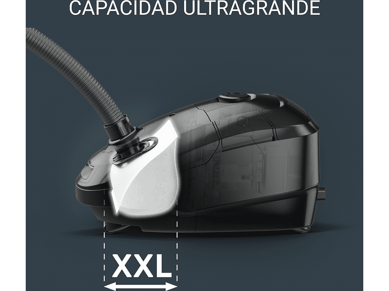 Aspirador con bolsa - Rowenta Power XXL RO3154EA, Hasta 900 W, 4.5 L, Radio acción 12 m, Rojo