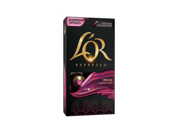 Cápsulas monodosis - L'OR ESPRESSO India Karnataka,  pack 10, Compatibles con Nespresso
