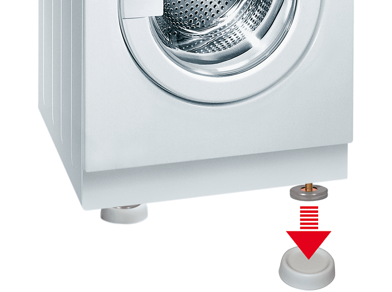 Accesorio lavadora - Menz&Konecke 1940000200, Amortiguadores de vibraciones, 4 Unidades, Plástico, Blanco