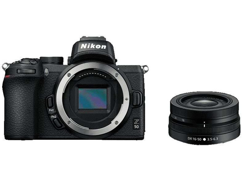Kit cámara EVIL - Nikon Z 50 Sistema de 20.9 MP, DX 16-50 VR, Pantalla táctil de 8 cm, WLAN, Negro