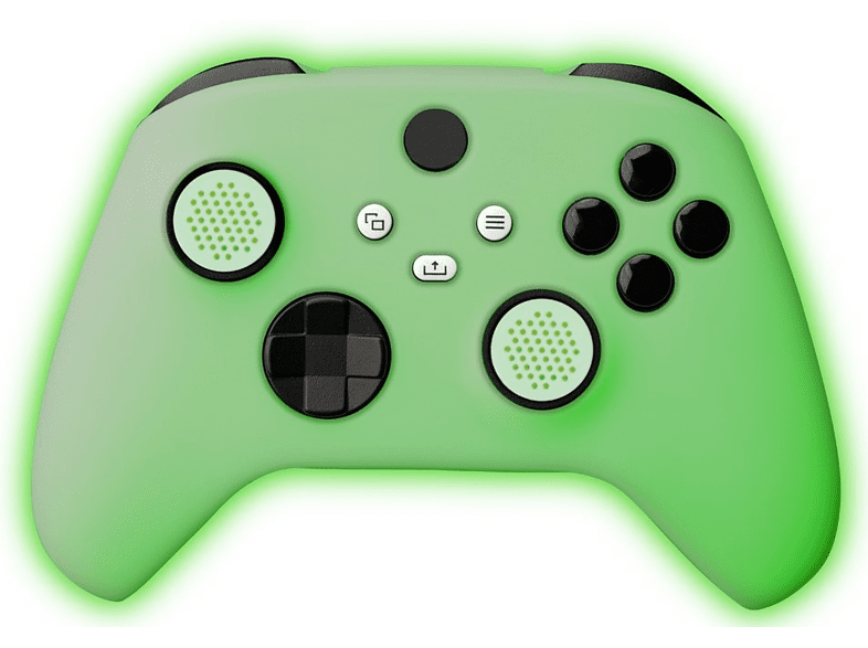 Funda - FR-TEC Silicone Skin + Grips, Para Xbox Series Controller Wireless, Brilla en la oscuridad, Verde