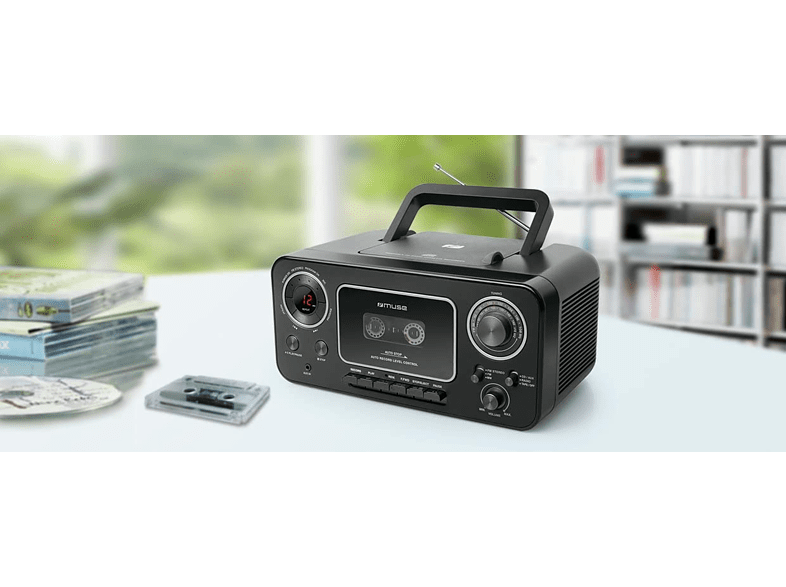Radio portátil - Muse M-182 RDC, Lector CD, Por Pilas y corriente, Negro