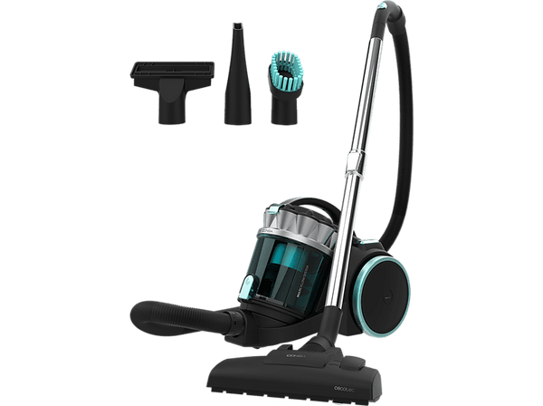 Aspirador sin bolsa - Cecotec Conga Rockstar Multicyclonic Compact Plus, 800W, 2.5 L, 20kPa, Silencioso y ligero, Negro