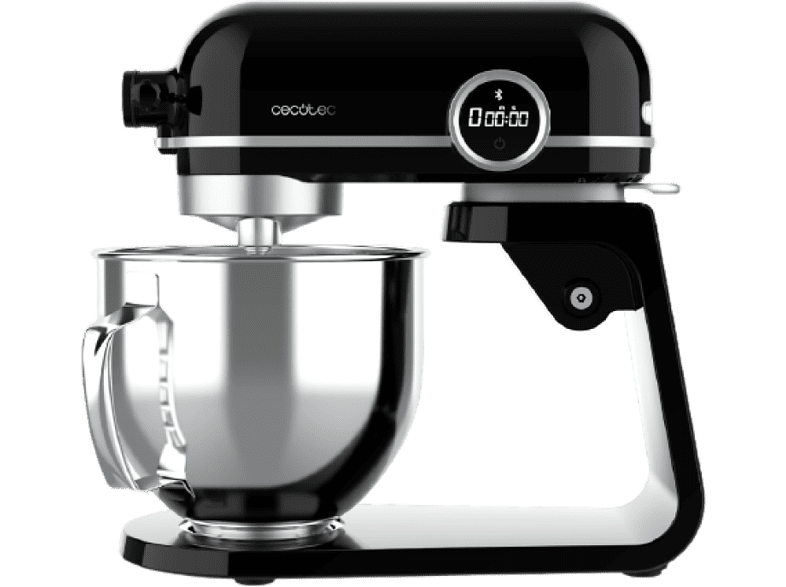 Robot amasador - Cecotec Twist&Fusion 4500 Luxury Black, 800 W, 8 Velocidades, 5.2 l, Negro