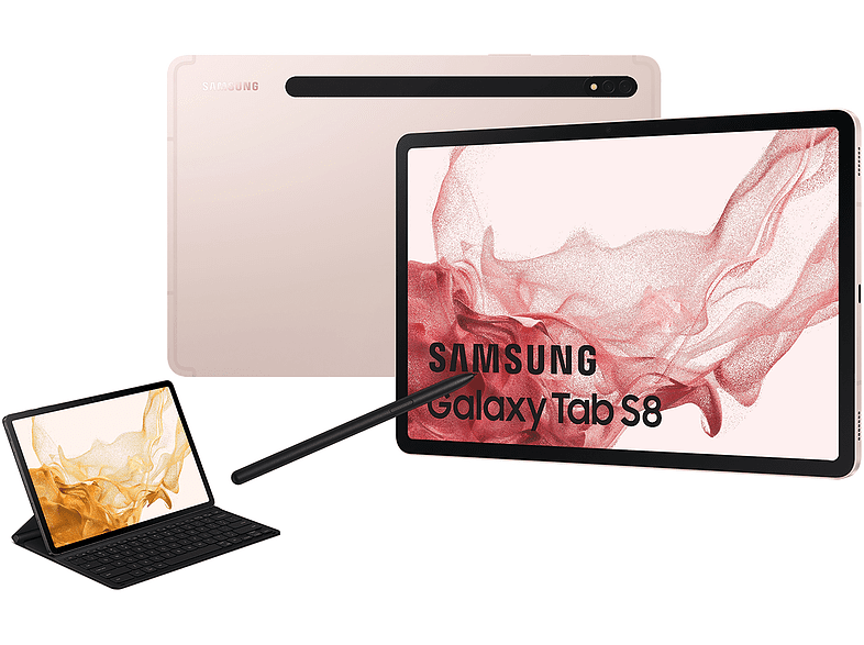 Tablet - Samsung Galaxy TAB S8, 128 GB, Rosa Dorado, WiFi, 11 WQXGA, 8 GB RAM, SD™898, Android 12
