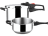 Olla a presión - Magefesa D221200, Pack de 2 ollas a presión, 2+6 l, Fondo Termodifusor, Acero inoxidable