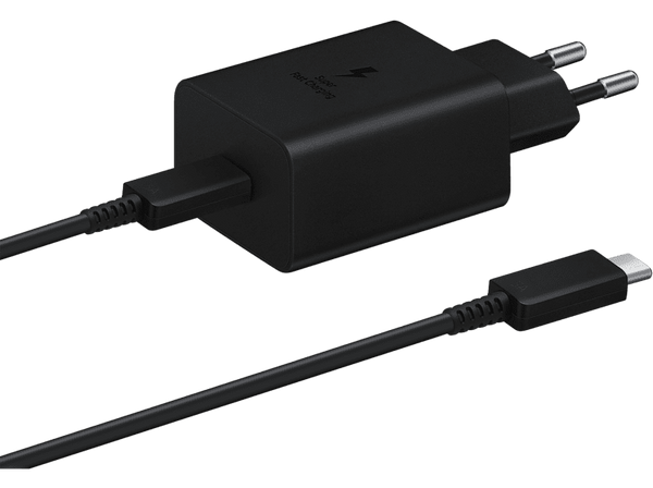 Cargador - Samsung EP-T1510XBEGEU, Cable USB-C, 1 m, 15W, Carga rápida, Negro