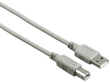 Cable USB - Hama 00200901, 3 m, De USB-A a USB-B, USB 2.0, 480 MBit/s, Negro