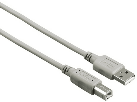 Cable USB - Hama 00200901, 3 m, De USB-A a USB-B, USB 2.0, 480 MBit/s, Negro