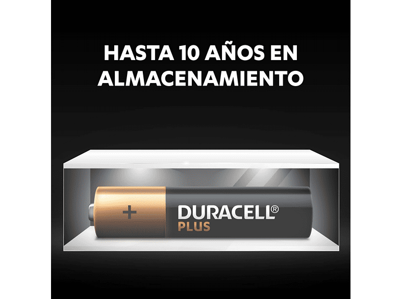Pilas AAA - Duracell PLUS AAA LR03 / LR3, Pilas alcalinas, Pack 12 Uds, 1.5 V, MN2400, Universal, Negro