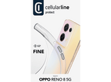 Funda - Cellular Line FINECOPPOREN8T, Para Oppo Reno 8, Trasera, Goma blanda, Transparente