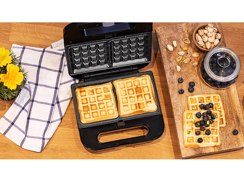 Sandwichera - Cecotec Rock'nToast 3in1 Square, 800 W, 3 Placas intercambiables, Antiadherente, Apto lavavajillas, Negro