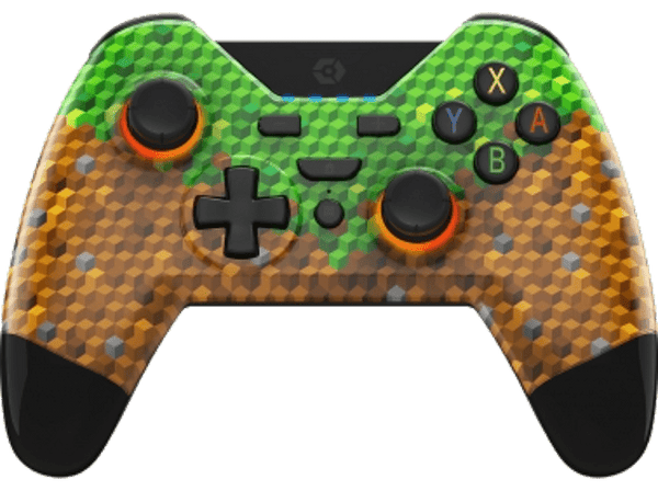 Mando - Gioteck WX4+, Para Nintendo Switch y PC, Inalámbrica, Iluminación RGB, Amarillo y verde