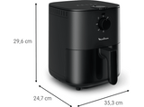 Freidora de aire - Moulinex EZ1308, 1280 W, 3.5 L,  Hasta 200 °, 5 programas,  60 min, Negro