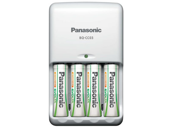 Panasonic BQ-CC03 Cargador de baterías para interior Blanco