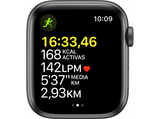 Apple Watch SE, GPS , 44 mm, Caja de aluminio en gris espacial, Correa deportiva en color medianoche