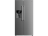 Frigorífico americano - Midea MDRS681FGE02I, 176.5 cm, 520 litros, Freeze Technology, Hielo, Gris