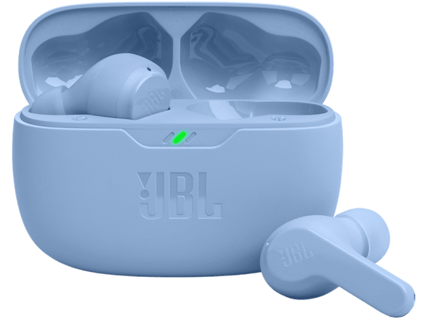 Auriculares True Wireless - JBL Wave Beam, 32 h de Autonomía, Carga rápida, Sonido ambiente, Azul