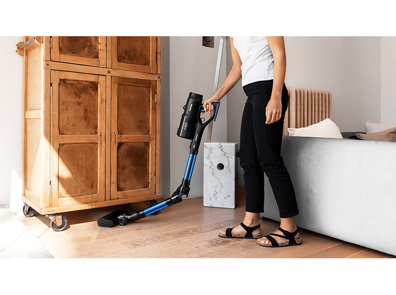 Aspirador escoba - Cecotec Conga RockStar 990 X-Treme ErgoFlex, 480 W, 100 min, 3 en 1, Apto para alfombras y tapicerías, Negro