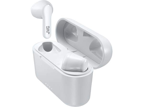 Auriculares True Wireless - JVC HA-A3T-W-U, De botón, BT 5.1, IPX4, Hasta 22 horas, Blanco + Estuche de carga