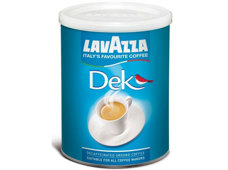 Café molido - Lavazza DEK café molido en lata con sabor suave y descafeinado de 250g