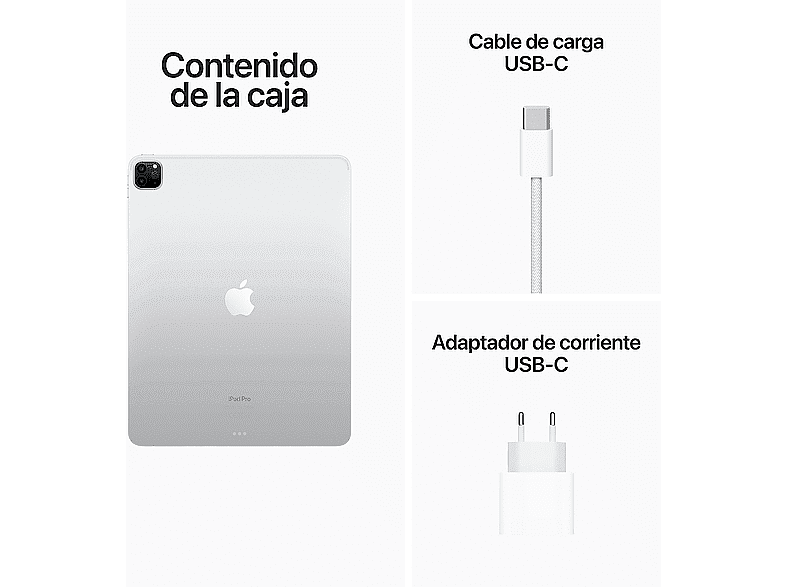 Apple iPad Pro (2022 6ª gen.) 1 TB, Plata, 12.9, WiFi+CELL, Liquid Retina XDR, 8 GB RAM, Chip M2, iPadOS 16