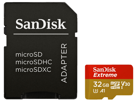 Tarjeta MicroSDHC - Sandisk Extreme, 32GB, Clase 10, 100 MB/s
