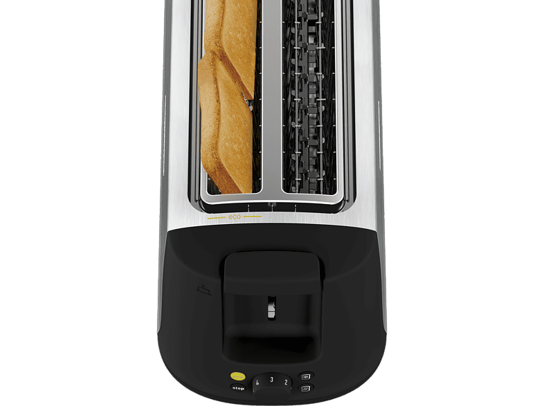 Tostadora - Moulinex LS342D10, 1000 W, 2 Ranuras, 2 Rebanadas, 7 Niveles de tostado, Inox