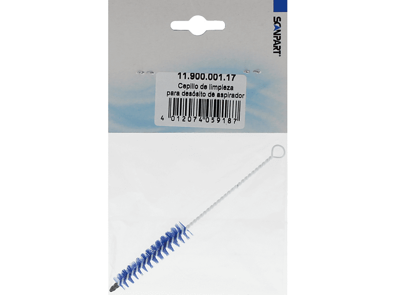 Accesorio aspirador - Scanpart Cepillo de limpieza para depósito de aspirador, Azul/Blanco